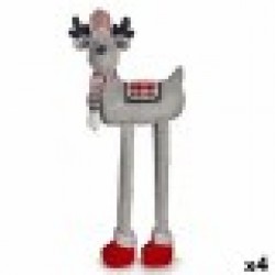 Декоративна фигурка Коледен елен Червен Сив 23 x 55 x 49 cm (4 броя) - Сезонни и Празнични Декорации