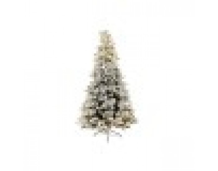 Коледно дърво DKD Home Decor Бял Зелен полиетилен Снежен 140 x 140 x 210 cm
