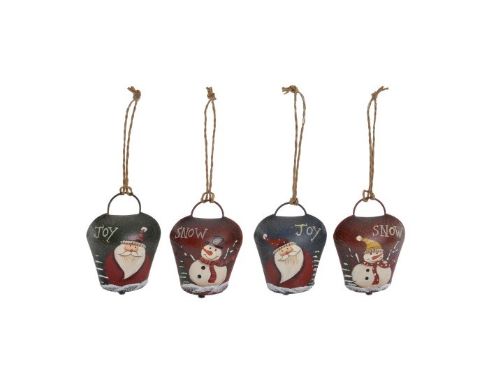 Висяща украса DKD Home Decor Коледа Червен Зелен Метал (4 pcs) (5 x 2.5 x 7 cm) Висяща украса DKD Home Decor Коледа Червен Зелен Метал (4 pcs) (5 x 2.5 x 7 cm)