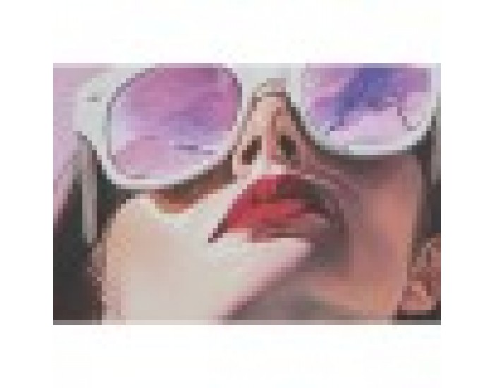 Картина Home ESPRIT Розов Дама Модерен 50 x 2,5 x 70 cm (2 броя)