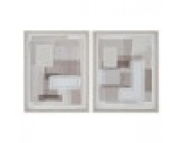 Пластно Home ESPRIT Бежов Сив Абстрактен Модерен 40 x 2,5 x 50 cm (2 броя) Пластно Home ESPRIT Бежов Сив Абстрактен Модерен 40 x 2,5 x 50 cm (2 броя)