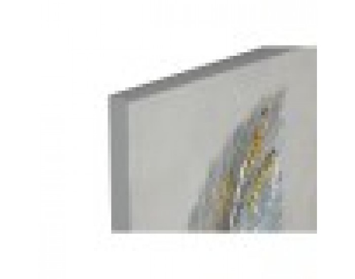 Картина Home ESPRIT Син Златен Пластно Дървен MDF Пера Традиционен 30 x 3 x 90 cm (2 броя)