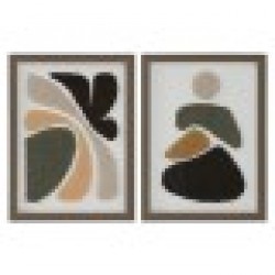 Картина Home ESPRIT Абстрактен Град 30 x 2,5 x 40 cm (2 броя) - Картини, Плакати, Пъзели