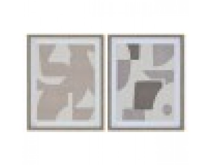 Пластно Home ESPRIT Бежов Сив Абстрактен Модерен 40 x 3 x 50 cm (2 броя) Пластно Home ESPRIT Бежов Сив Абстрактен Модерен 40 x 3 x 50 cm (2 броя)