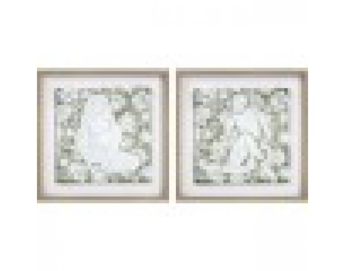 Картина DKD Home Decor Lilled (42 x 3 x 42 cm) (2 pcs)