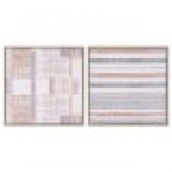 Картина Home ESPRIT Кафяв Бежов полистирен Пластно Град 52,5 x 2,8 x 52,5 cm (2 броя) - Картини, Плакати, Пъзели