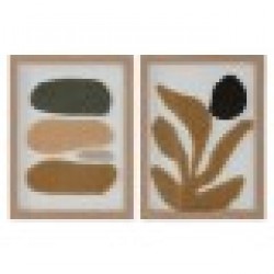 Картина Home ESPRIT Абстрактен Град 30 x 2,5 x 40 cm (2 броя) - Картини, Плакати, Пъзели