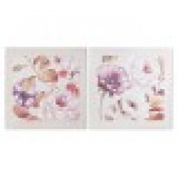 Картина DKD Home Decor рози (2 броя) (70 x 3 x 70 cm) - Картини, Плакати, Пъзели