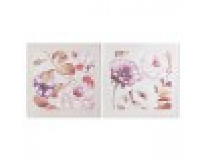 Картина DKD Home Decor рози (2 броя) (70 x 3 x 70 cm)