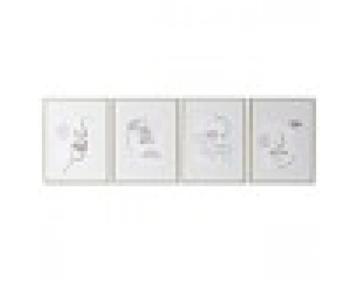 Картина DKD Home Decor Лице Скандинавски 45 x 2,5 x 60 cm (4 броя)