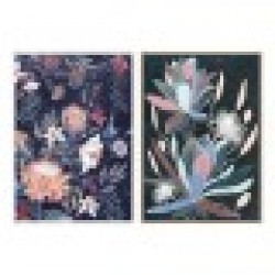 Картина DKD Home Decor Lilled (2 pcs) (53 x 4.3 x 73 cm) - Картини, Плакати, Пъзели
