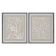 Пластно Home ESPRIT Бял Бежов Лист на растение Град 50 x 4 x 60 cm (2 броя) Пластно Home ESPRIT Бял Бежов Лист на растение Град 50 x 4 x 60 cm (2 броя)