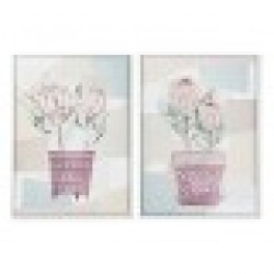 Картина DKD Home Decor Саксия (53 x 4,5 x 73 cm) (2 броя) - Картини, Плакати, Пъзели