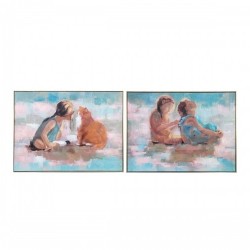 Пластно DKD Home Decor Деца Shabby Chic (80 x 3,5 x 60 cm) (2 броя) - Картини, Плакати, Пъзели