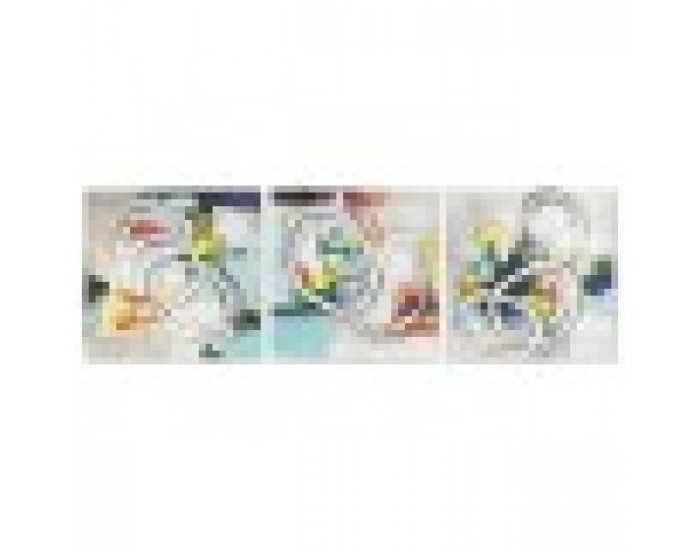 Картина DKD Home Decor Абстрактен Модерен (60 x 2,8 x 60 cm) (3 броя)
