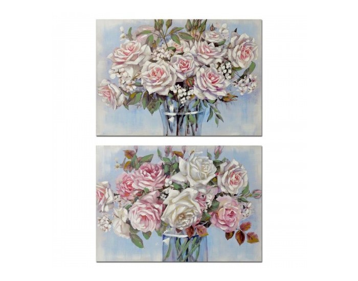 Картина DKD Home Decor Ваза Shabby Chic (2 броя) (100 x 3 x 70 cm)