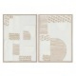 Картина Home ESPRIT Абстрактен Град 50 x 3 x 70 cm (2 броя) - Картини, Плакати, Пъзели