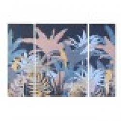 Комплект от 3 снимки DKD Home Decor Колониален (140 x 3,8 x 100 cm) - Картини, Плакати, Пъзели