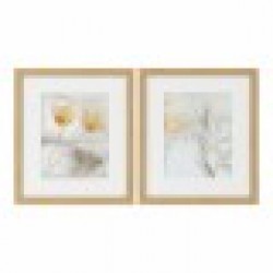 Картина DKD Home Decor Drawed Leaf (33 x 3 x 38 cm) - Картини, Плакати, Пъзели