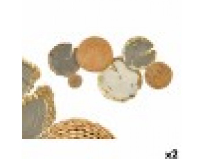 Декорация за стена GiftDecor 23SMB1538 Бял Кафяв Сив Метал 89,5 x 5,1 x 48,3 cm (2 броя)