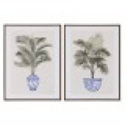 Картина Home ESPRIT Палми Колониален 60 x 4 x 80 cm (2 броя) - Картини, Плакати, Пъзели