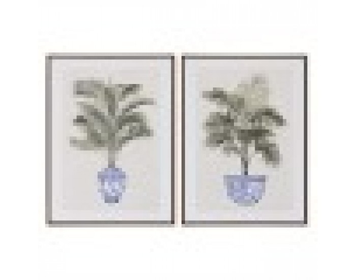 Картина Home ESPRIT Палми Колониален 60 x 4 x 80 cm (2 броя)