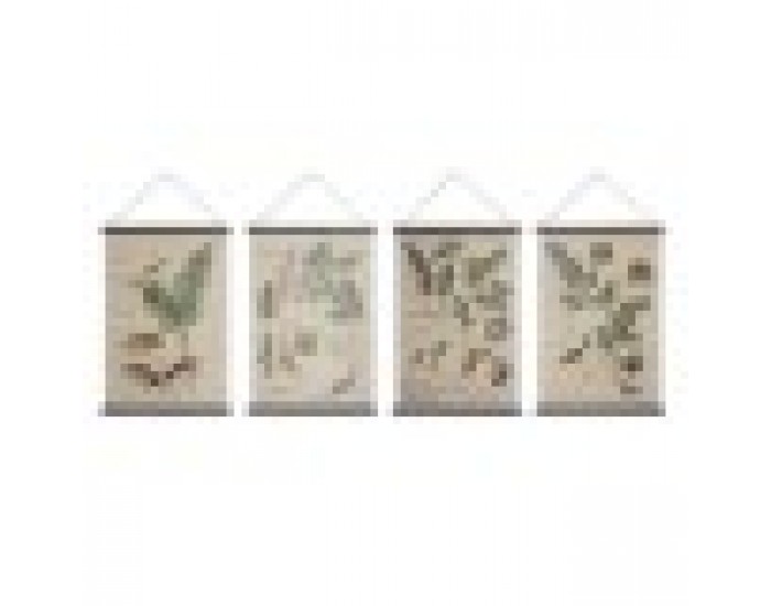 Пластно DKD Home Decor Ботанически растения (4 pcs) (60 x 2 x 90 cm) Пластно DKD Home Decor Ботанически растения (4 pcs) (60 x 2 x 90 cm)