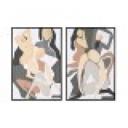 Картина Home ESPRIT Скандинавски Жени 63 x 4,5 x 93 cm (2 броя) - Дневна