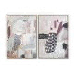 Картина DKD Home Decor Абстрактен (63 x 4,5 x 93 cm) (2 броя) - Картини, Плакати, Пъзели