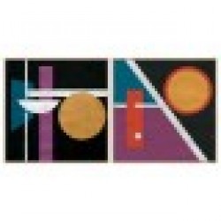 Картина DKD Home Decor Абстрактен (2 pcs) (83 x 4.5 x 83 cm) - Картини, Плакати, Пъзели