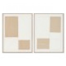 Картина Home ESPRIT Бял Естествен Абстрактен Скандинавски 60 x 3 x 80 cm (2 броя) - Картини, Плакати, Пъзели