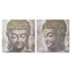 Картина Home ESPRIT Буда Ориенталски 100 x 3 x 100 cm (2 броя) - Картини, Плакати, Пъзели