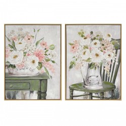 Картина DKD Home Decor Ваза (60 x 3,5 x 80 cm) (2 броя) - Картини, Плакати, Пъзели