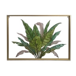 Пластно DKD Home Decor Тропически Лист на растение (80 x 3 x 60 cm) - Картини, Плакати, Пъзели