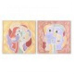Картина DKD Home Decor Абстрактен (83 x 4 x 83 cm) (2 броя) - Картини, Плакати, Пъзели