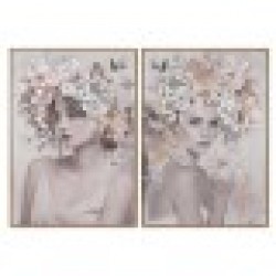 Картина Home ESPRIT Lilled Модерен 70 x 3,5 x 100 cm (2 броя) - Картини, Плакати, Пъзели