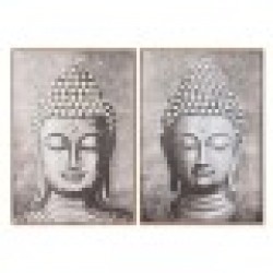 Картина Home ESPRIT Буда Ориенталски 70 x 3,5 x 100 cm (2 броя) - Картини, Плакати, Пъзели