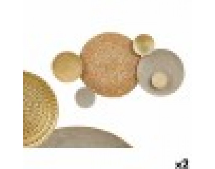 Декорация за стена GiftDecor 23SMB1443 Кафяв Сив Метал 88,9 x 7 x 50 cm (2 броя)