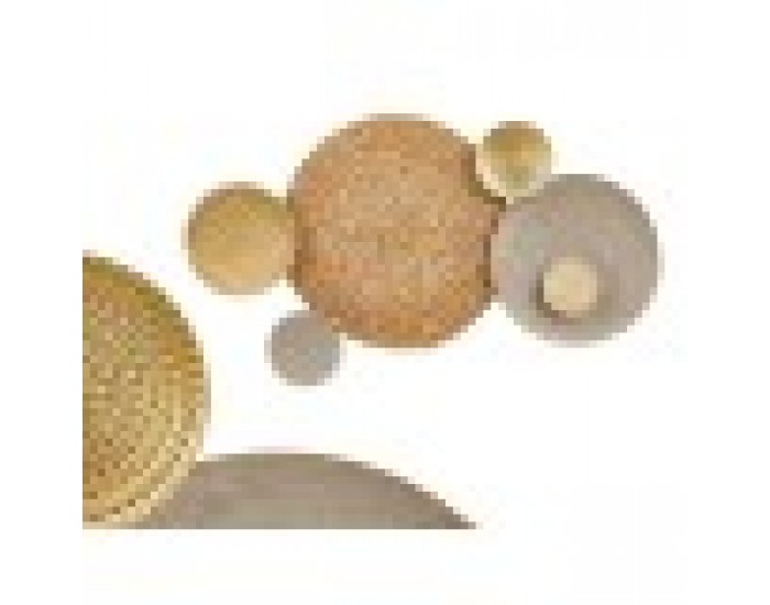 Декорация за стена GiftDecor 23SMB1443 Кафяв Сив Метал 88,9 x 7 x 50 cm (2 броя)