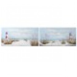 Картина Home ESPRIT Фар Средиземноморско 140 x 3 x 70 cm (2 броя) - Дневна