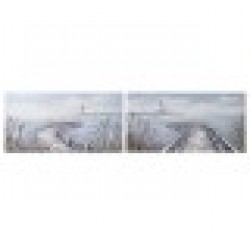Картина Home ESPRIT 140 x 3 x 70 cm (2 броя) - Картини, Плакати, Пъзели