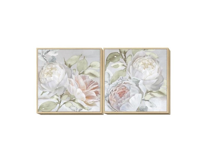 Картина DKD Home Decor Lilled (80 x 4 x 80 cm) (2 pcs)