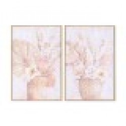 Картина DKD Home Decor Ваза Скандинавски (60 x 3,5 x 90 cm) (2 броя) - Картини, Плакати, Пъзели