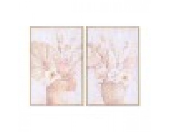 Картина DKD Home Decor Ваза Скандинавски (60 x 3,5 x 90 cm) (2 броя)