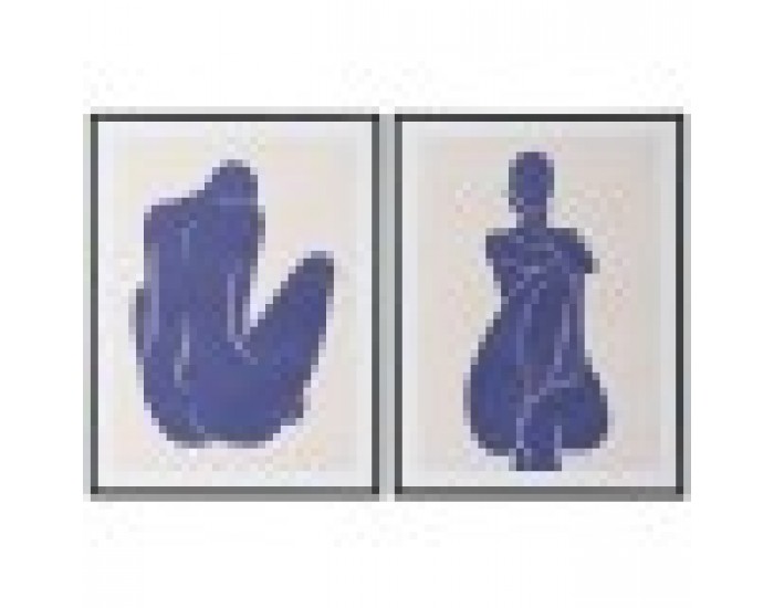 Картина DKD Home Decor Дама Модерен (60 x 4 x 80 cm) (2 броя)