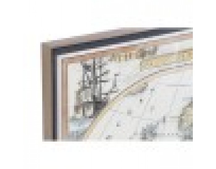 Картина DKD Home Decor Карта на Света (83,5 x 3 x 63,5 cm)