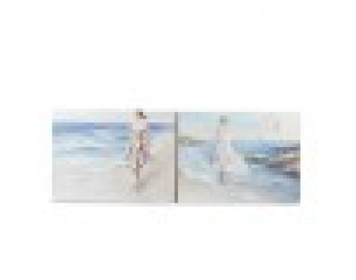 Картина DKD Home Decor Плаж (120 x 3.5 x 90 cm) (2 pcs)