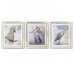 Картина DKD Home Decor Средиземноморско (40 x 1,6 x 60 cm) (3 броя) - Картини, Плакати, Пъзели