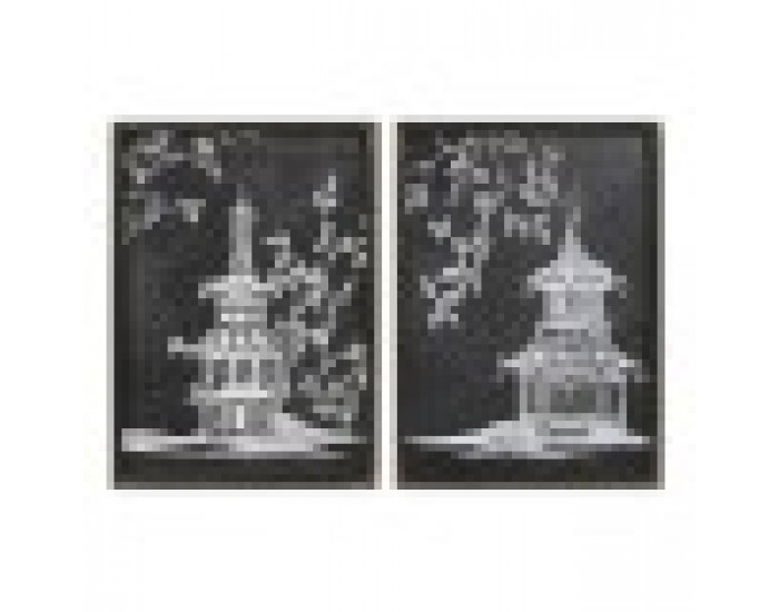 Картина DKD Home Decor Ориенталски (50 x 2,8 x 70 cm) (2 броя)