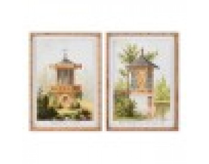 Картина DKD Home Decor Ела Кристал Ориенталски (50 x 70 x 2,8 cm) (2 броя)